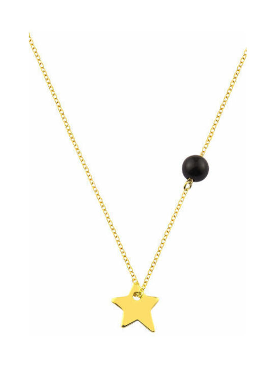 Ekan Necklace with design Star from Gold 14K