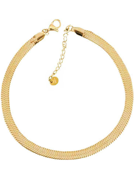 Bracelet Anklet Chain made of Steel Gold Plated