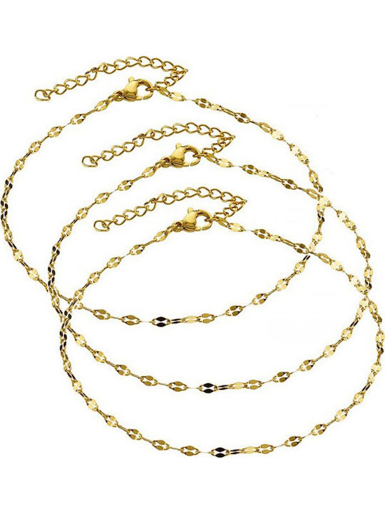 SOFI Gold Plated Stainless Steel Anklets 27cm