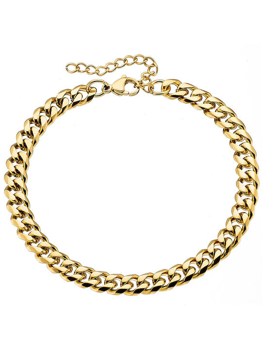 Bracelet Anklet Chain made of Steel Gold Plated