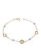 Femeie Brățară cu model talisman Constantin din Aur 14K