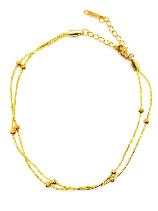 Bracelet Anklet Chain made of Steel Gold Plated