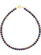 Margaritari Multicolour Silver Anklet with Pearls 5cm