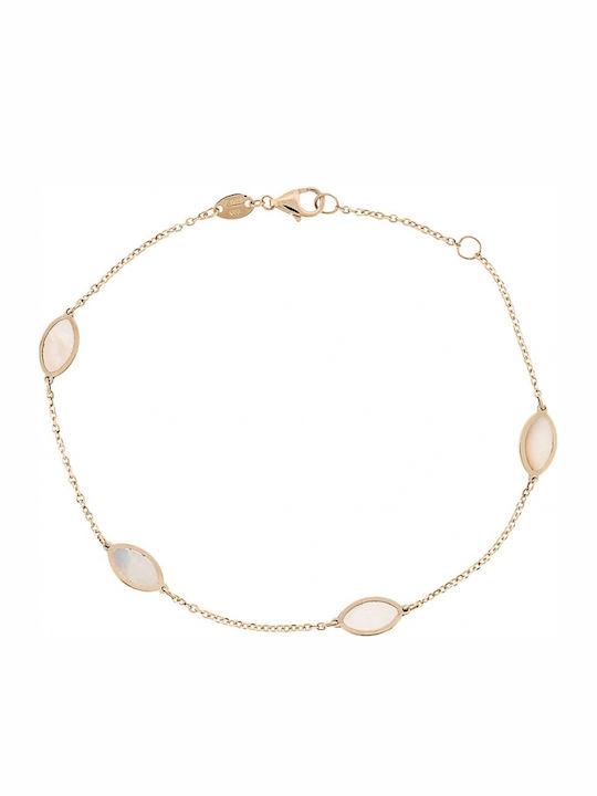 Art d or Γυναικείο Βραχιόλι από Χρυσό 14Κ 18cm