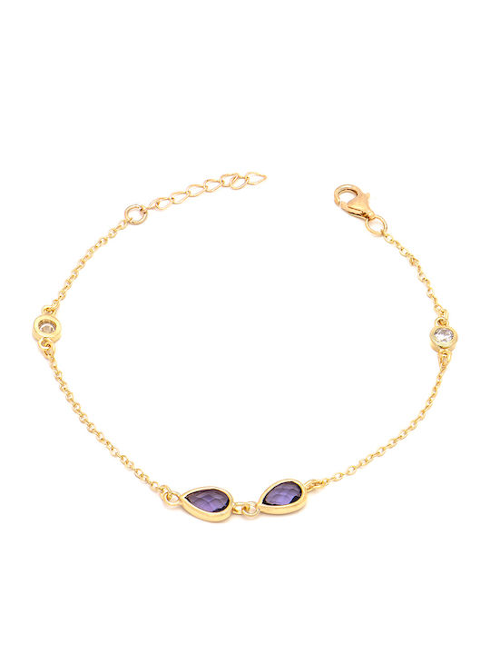 Women's Bracelet Chain made of Silver Gold Plated