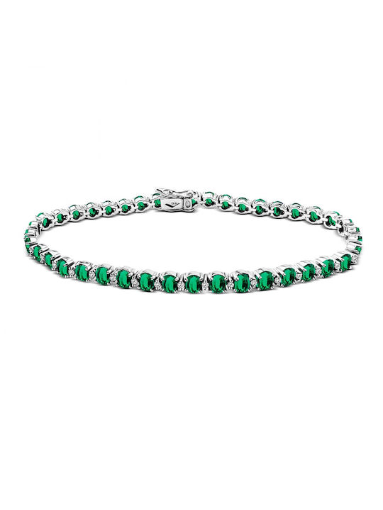 Chrilia Bracelet Riviera made of White Gold 18K with Diamonds