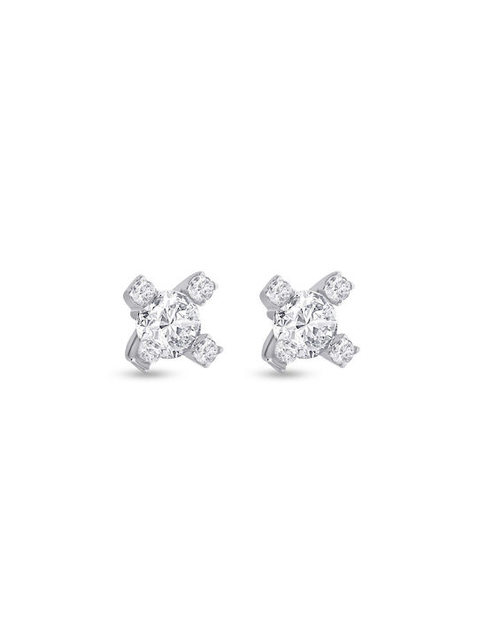 Earrings made of Platinum with Stones