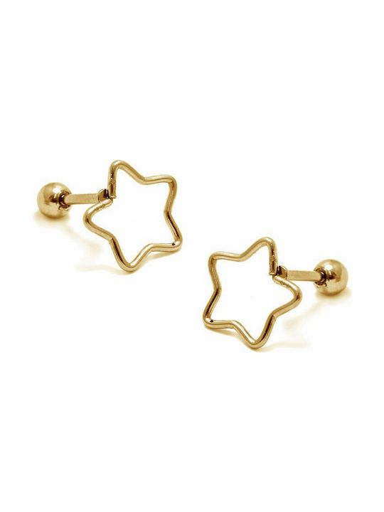 Single Earring made of Steel Gold Plated