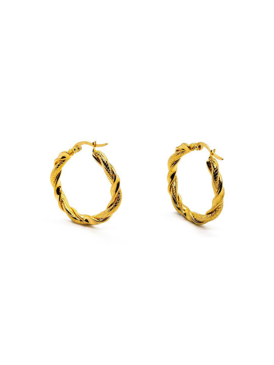 Earrings Hoops made of Steel Gold Plated