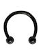 Piercing.gr Titanium Septum Earring 10mm Black