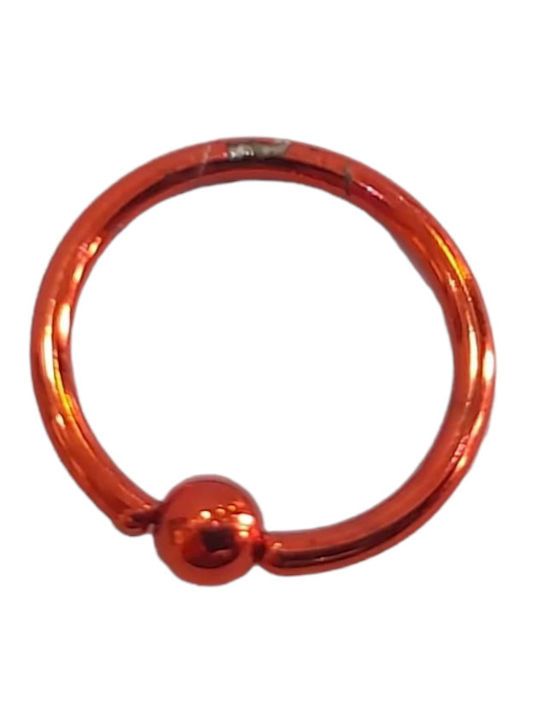 BD Jewelery Σκουλαρίκι Κρικάκι από Ατσάλι Κόκκινο