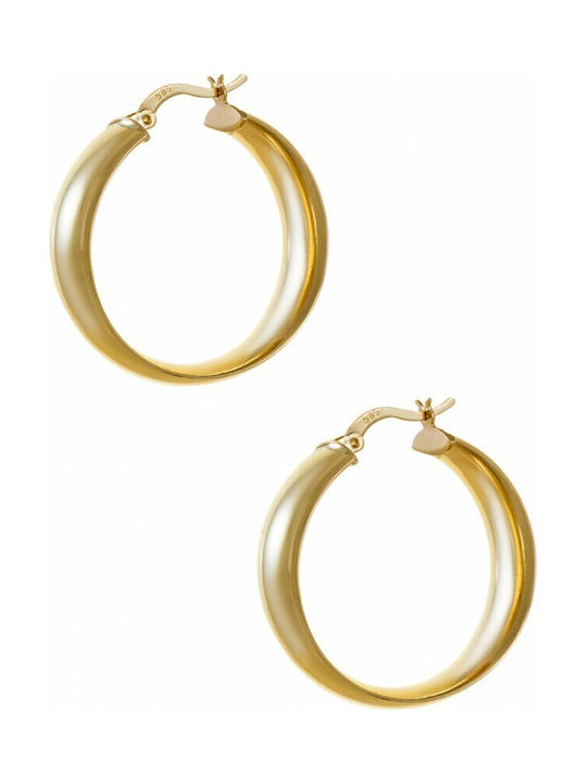 Earrings Hoops made of Gold 14K