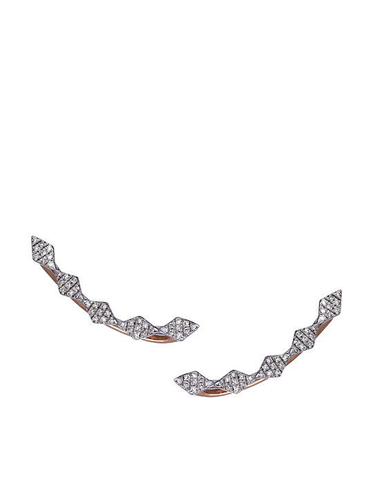 Ohrringe aus Rosa Gold mit Diamant