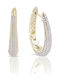 Sogni Sogni Earrings Hoops made of Silver Gold Plated with Stones