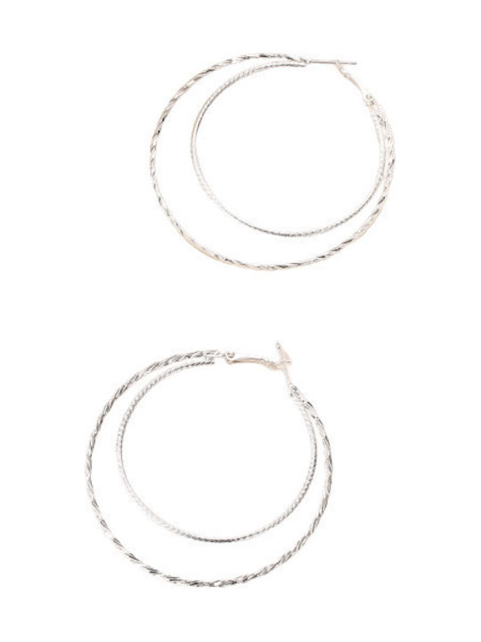 Earrings Hoops made of Silver