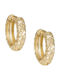 Earrings Hoops made of Gold 14K with Diamond