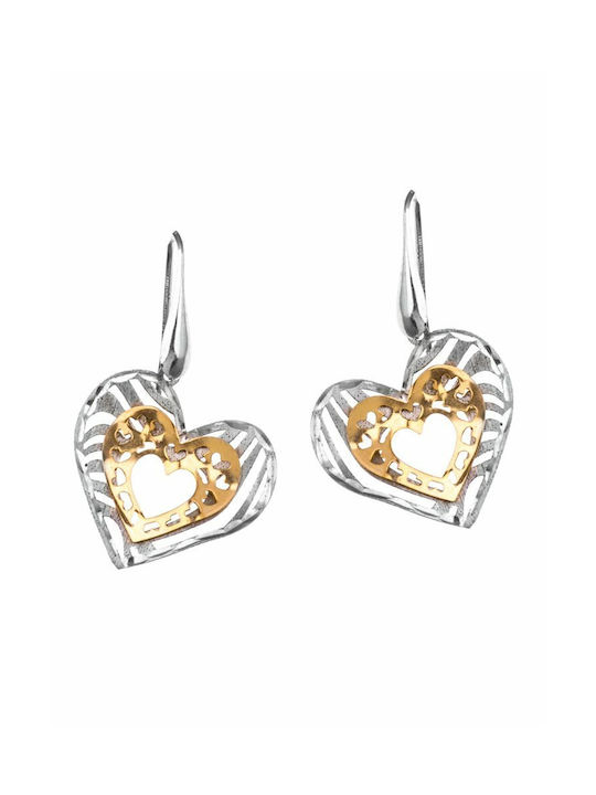 Earrings Dangling made of Silver Gold Plated