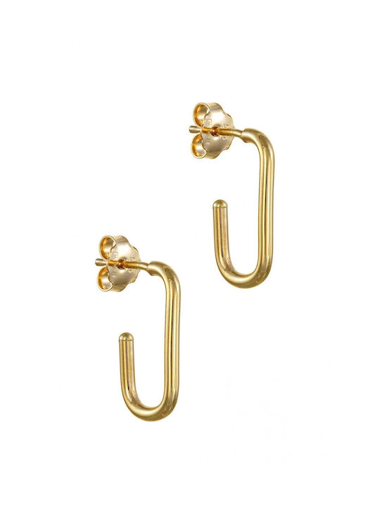 Earrings Hoops made of Gold 14K