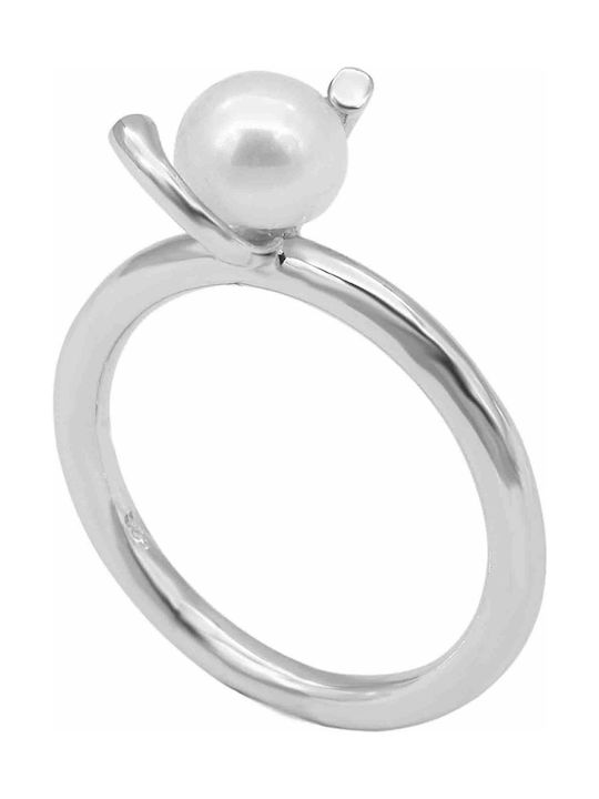 Women's Ring from White Gold 14K