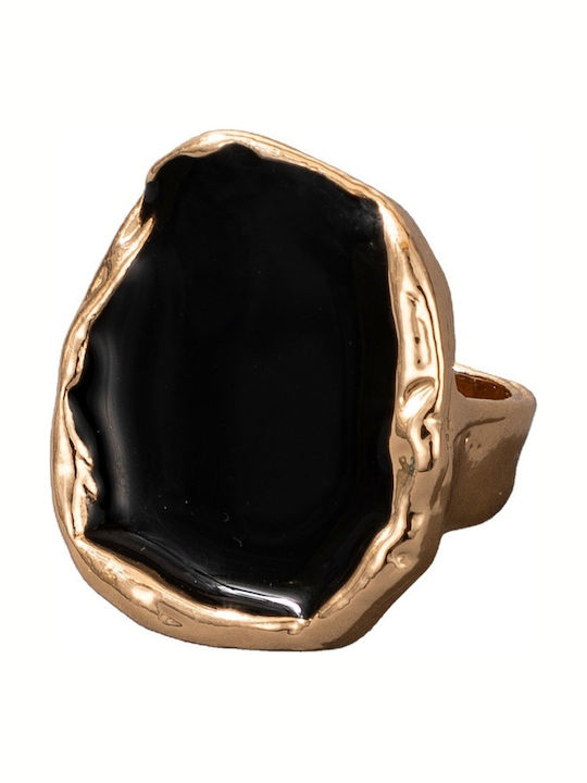 Pearl's Garden Ring with Stones Gold Plated