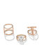 Pearl's Garden Set Rings with Stones Gold Plated