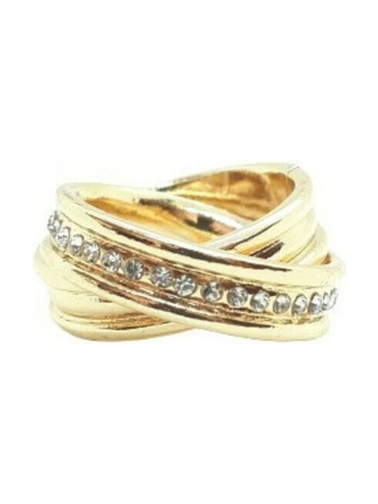 Women's Ring with Stones Gold Plated