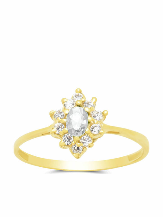 Goldjewels Femeie Inel cu Zirconiu din Aur 9K