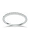 Women's White Gold Half Eternity Ring with Diamond 18K