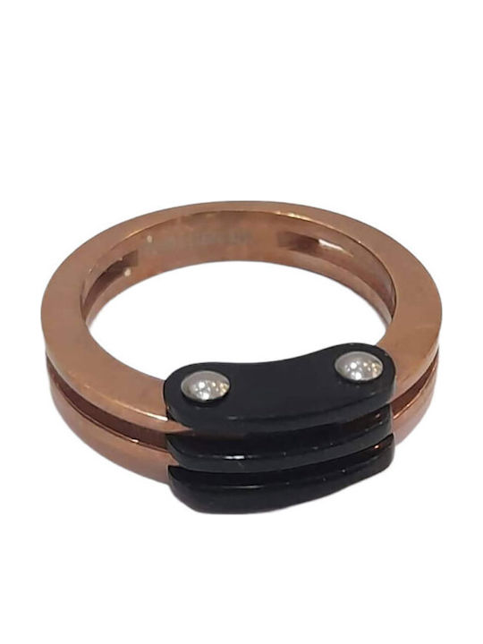 BD Jewelery Γυναικείο Δαχτυλίδι από Ατσάλι Επιχρυσωμένο