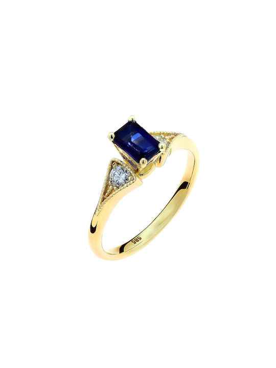 Women's Gold Ring with Diamond 18K