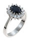 Damen Ring mit Diamant aus Weißgold 18K