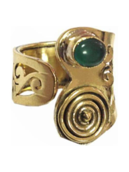 Women's Gold Plated Brass Ring