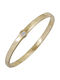 Ring Small Wedding Band with Zircon made of Gold 9K
