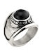 Goldsmith Goldsmith Signet Stainless Мъжки Пръстен с Камъни от Стомана Позлатен