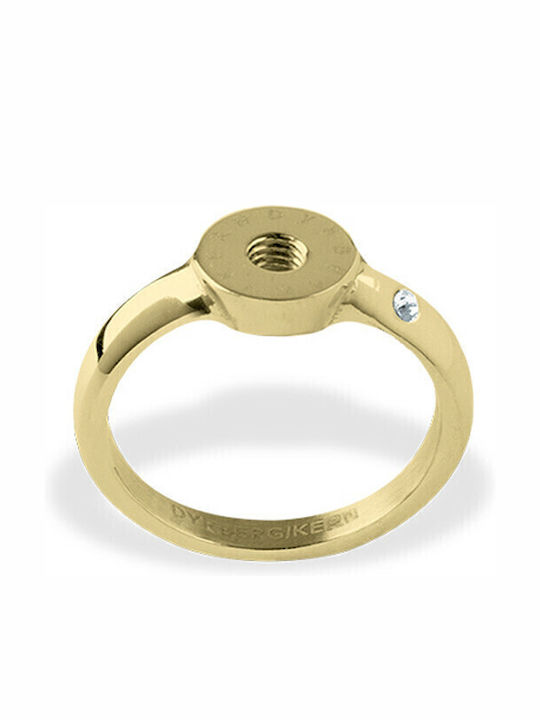 Dyrberg/Kern Shiny Ring made of Steel Gold Plated