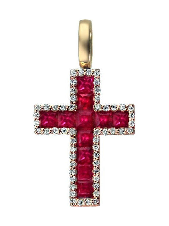 Rose Gold Cross 18K