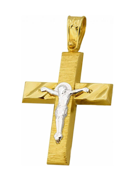 Gold Kreuz 14K mit dem Gekreuzigten