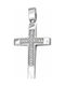 White Gold Cross 14K