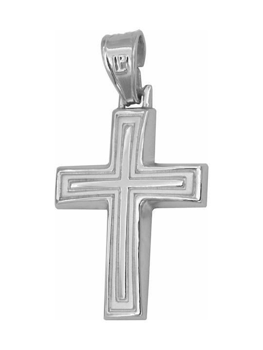 Weißgold Kreuz 14K