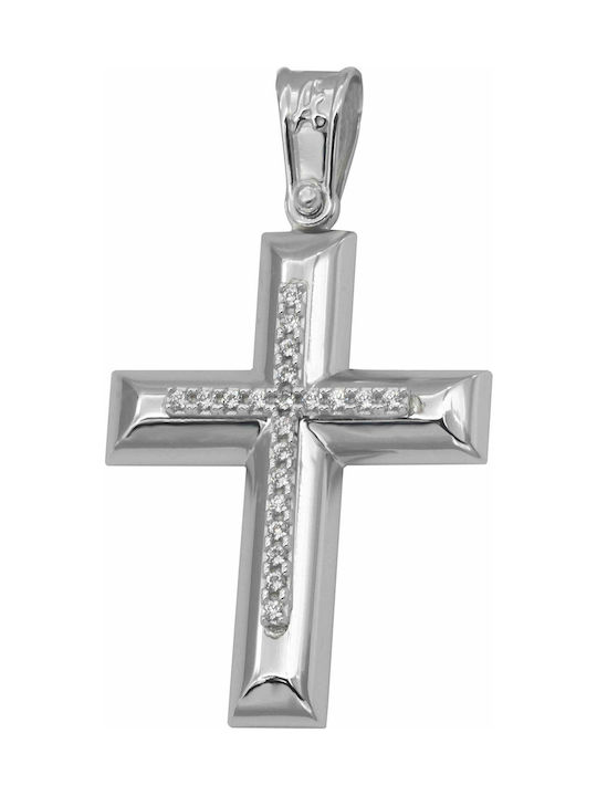 White Gold Cross 9K