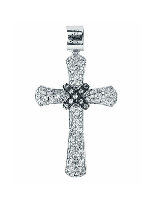 White Gold Cross 14K