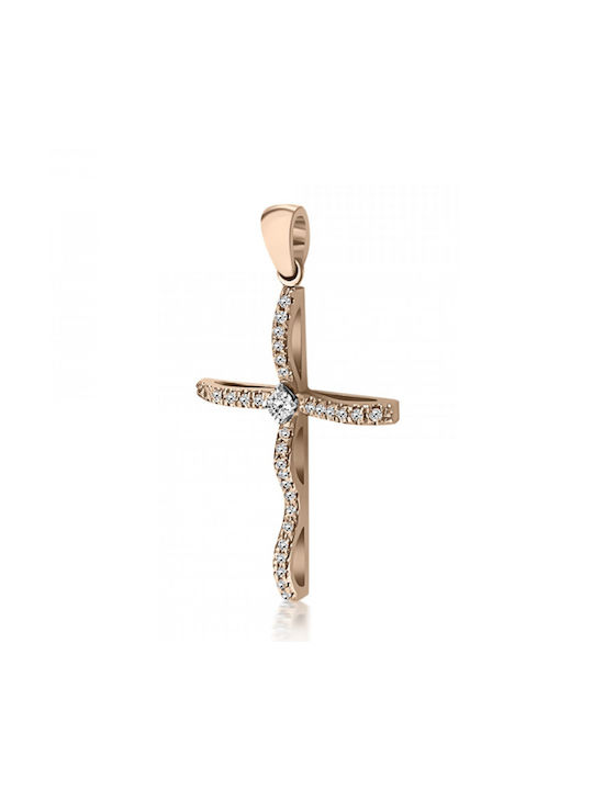 Roségold Kreuz 18K