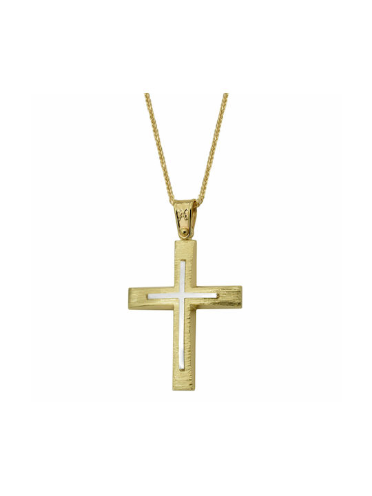 Gold Kreuz 9K mit Kette