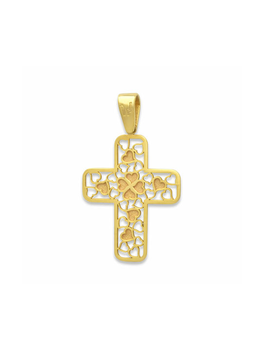 Damen Gold Kreuz 14K