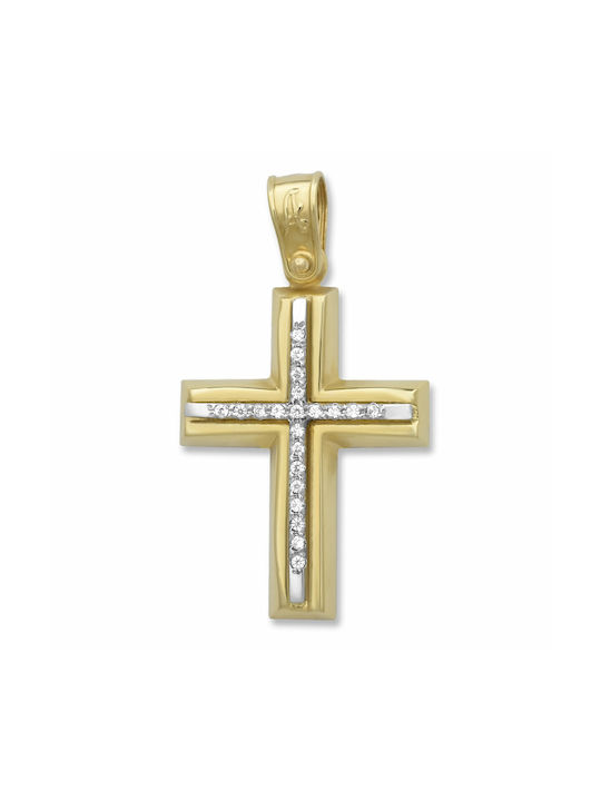 Damen Gold Kreuz 14K