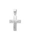 Men's White Gold Cross 14K with the Crucified