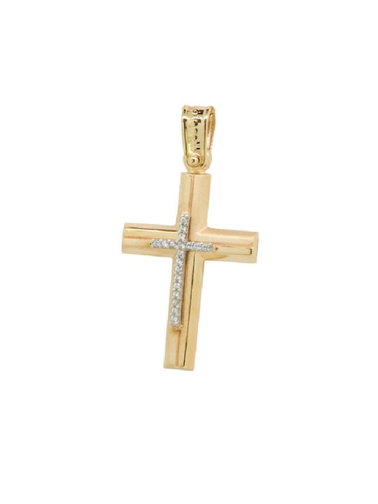 Damen Gold Kreuz 14K