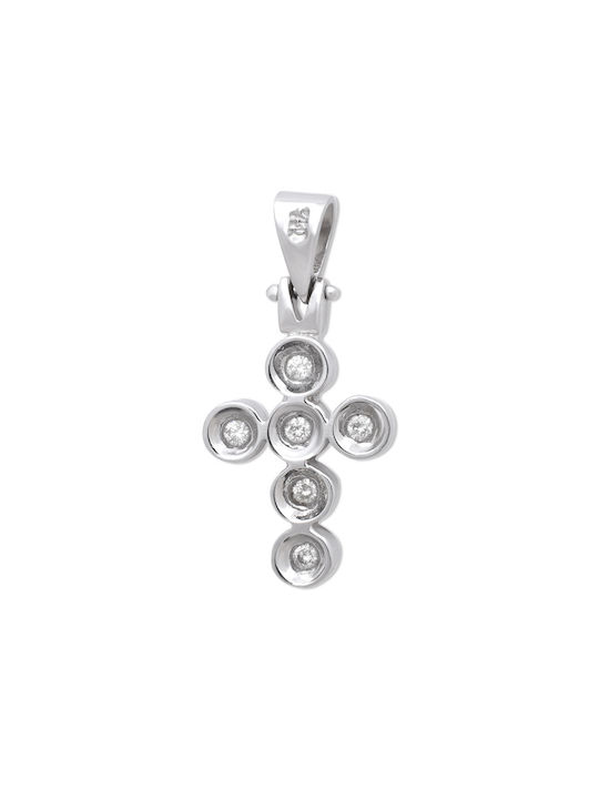 Women's White Gold Cross 14K