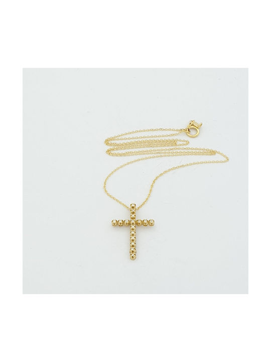 Kirkikosmima Women's Gold Cross 14K with Chain