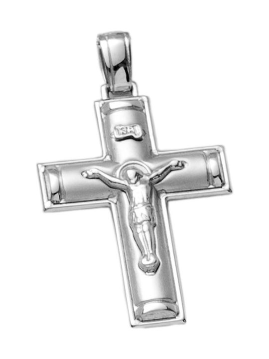 White Gold Cross 14K with the Crucified